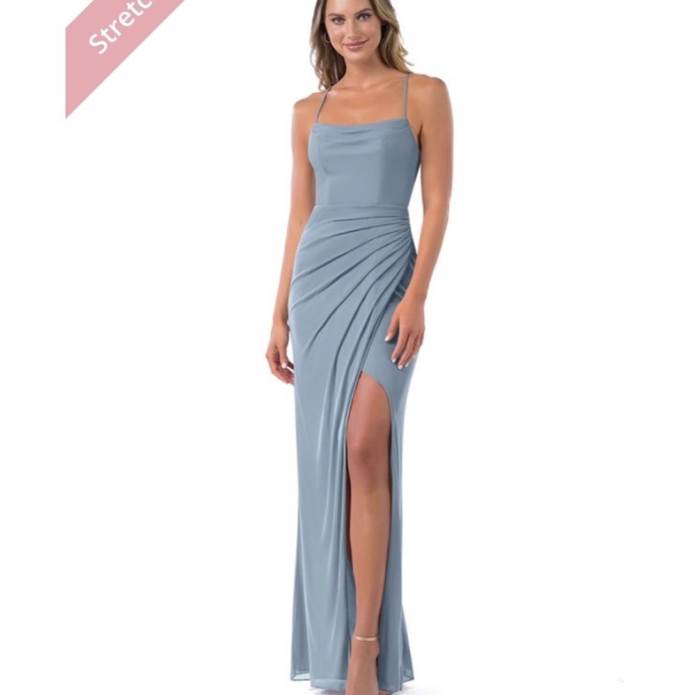 Azazie dusty blue dress